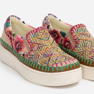Johnny Was Patchwork slip on sneaker